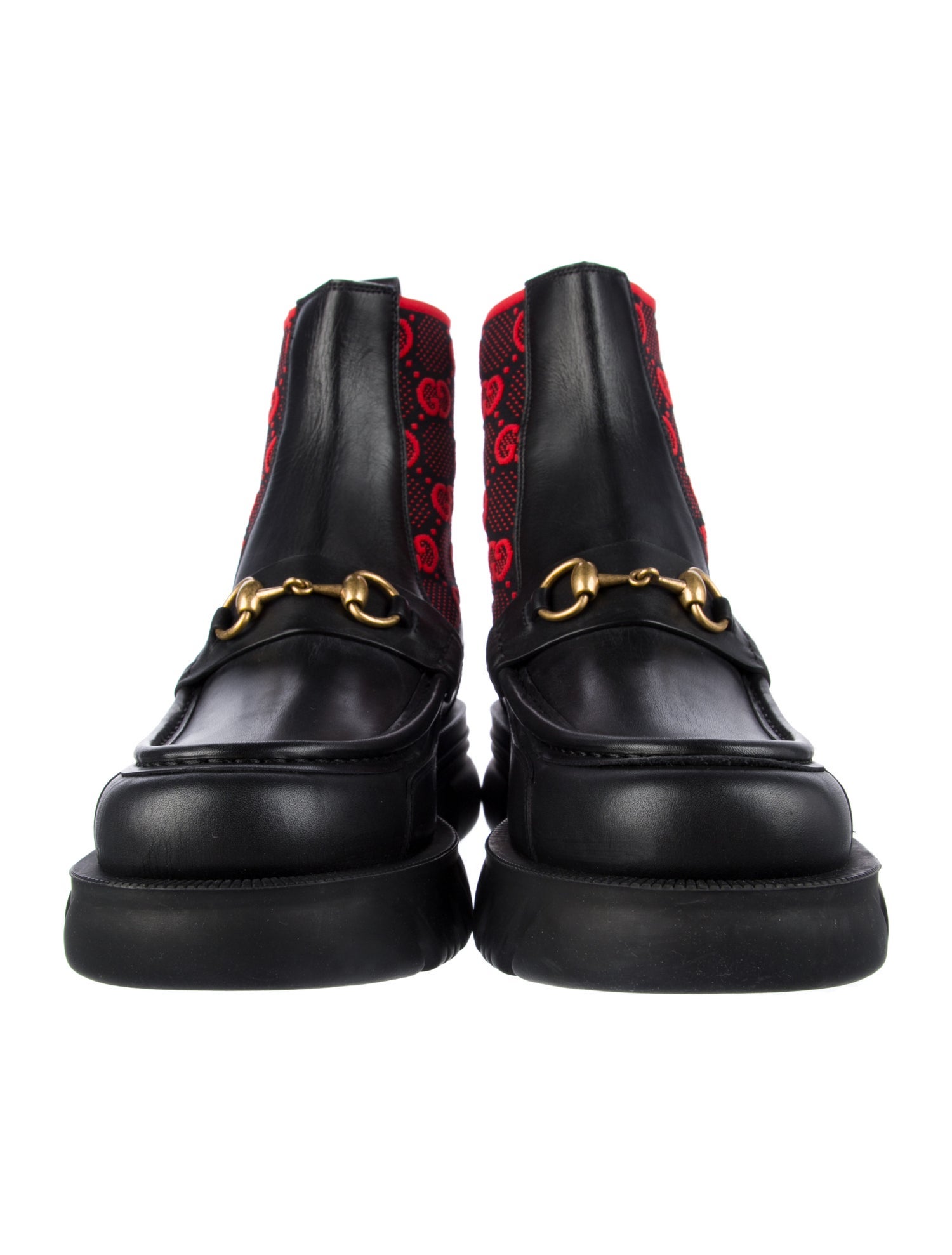 Gucci GG Logo Leather Sock Boots